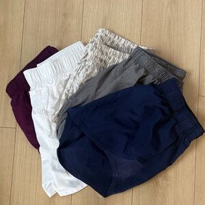Assorted Women's Athletic Shorts - Navy, Gray, White, Tan Leopard, Plum